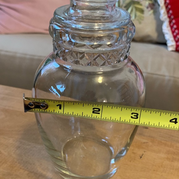 Clear glass lidded apothecary ginger jar - Picture 3 of 4